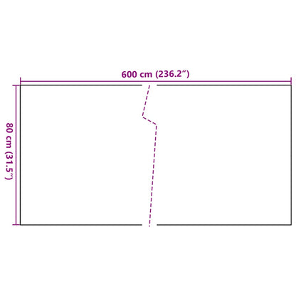 White Balcony Screen 600x80 cm in Polyrattan