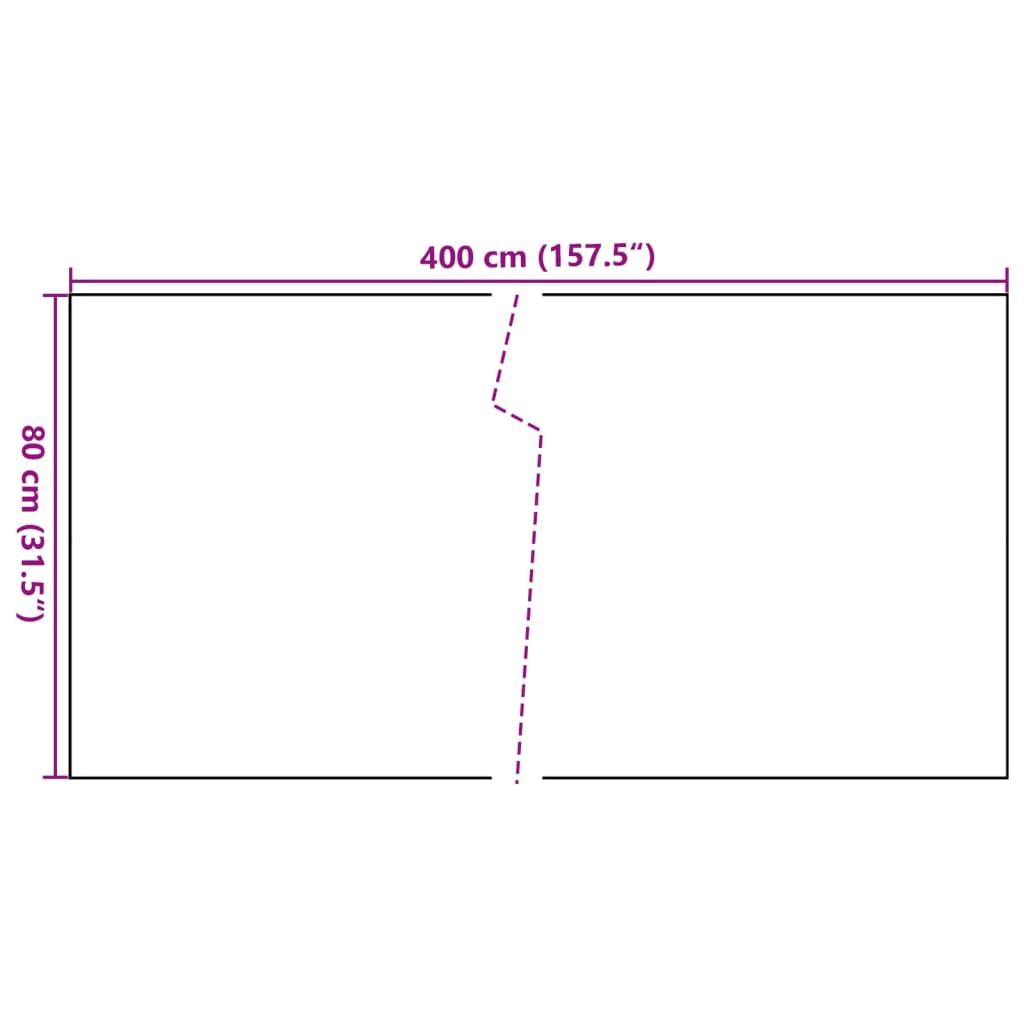 Black Balcony Screen 400x80 cm in Polyrattan