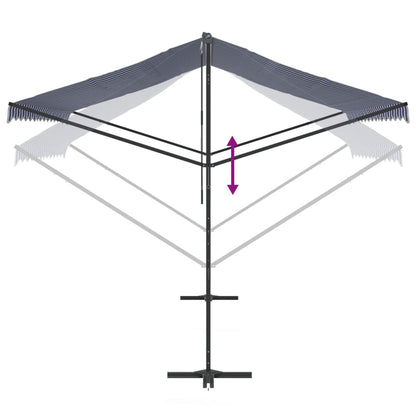 Tenda da Sole Blu e Bianca 400x300 cm in Tessuto e Acciaio | homemem39