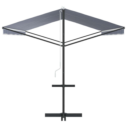 Tenda da Sole Blu e Bianca 500x300 cm in Tessuto e Acciaio