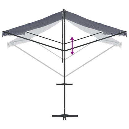 Tenda da Sole Blu e Bianca 600x300 cm in Tessuto e Acciaio | homemem39