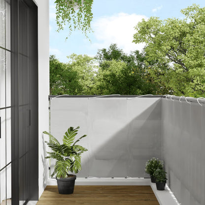 Paravento Balcone Grigio chiaro 120x500cm 100%Poliestere Oxford
