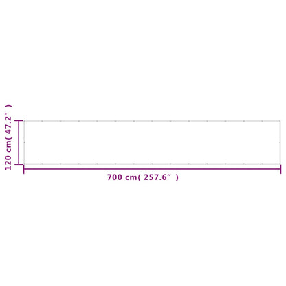 Paravento Balcone Grigio chiaro 120x700cm 100%Poliestere Oxford | homemem39