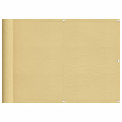Paravento da Balcone Sabbia 75x300 cm 100% Poliestere Oxford