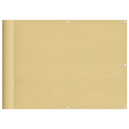 Paravento da Balcone Sabbia 75x400 cm 100% Poliestere Oxford