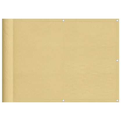 Paravento da Balcone Sabbia 75x500 cm 100% Poliestere Oxford