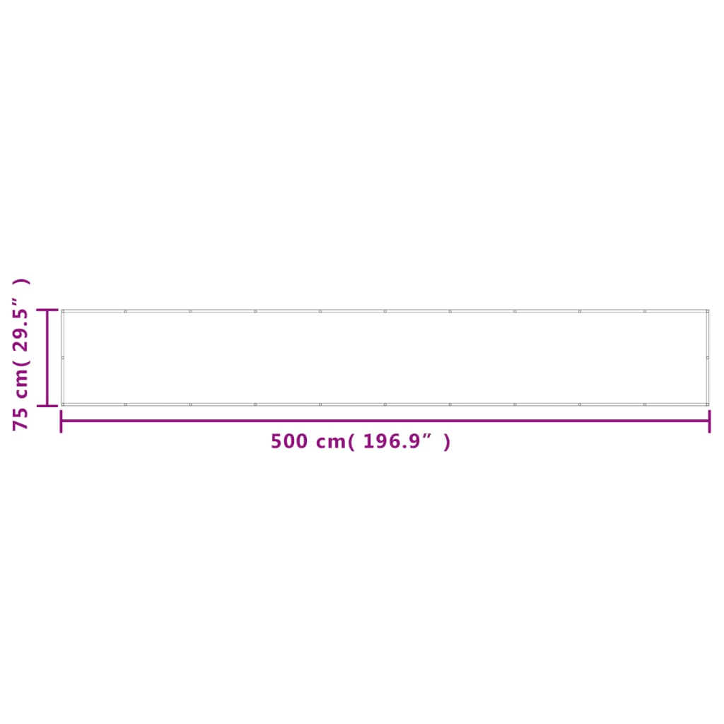 Paravento da Balcone Sabbia 75x500 cm 100% Poliestere Oxford | homemem39