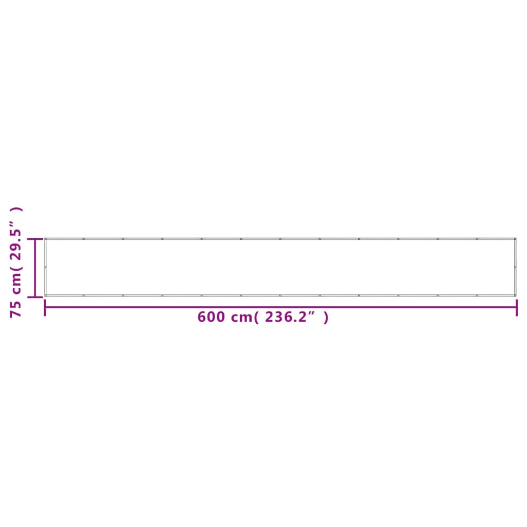 Paravento da Balcone Sabbia 75x600 cm 100% Poliestere Oxford | homemem39