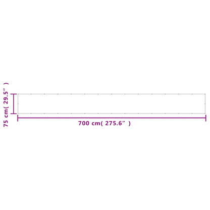 Paravento da Balcone Sabbia 75x700 cm 100% Poliestere Oxford | homemem39