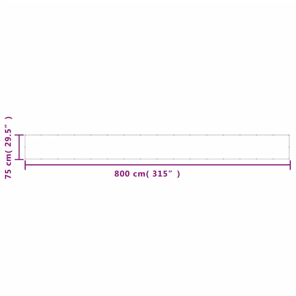 Paravento da Balcone Sabbia 75x800 cm 100% Poliestere Oxford | homemem39