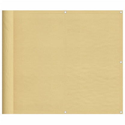 Paravento da Balcone Sabbia 90x400 cm 100% Poliestere Oxford