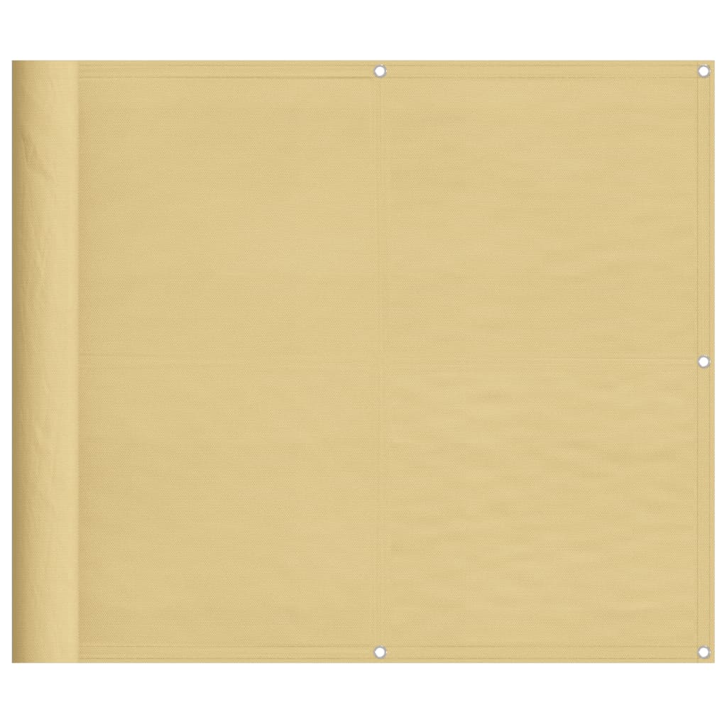 Paravento da Balcone Sabbia 90x500 cm 100% Poliestere Oxford