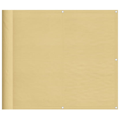 Paravento da Balcone Sabbia 90x500 cm 100% Poliestere Oxford