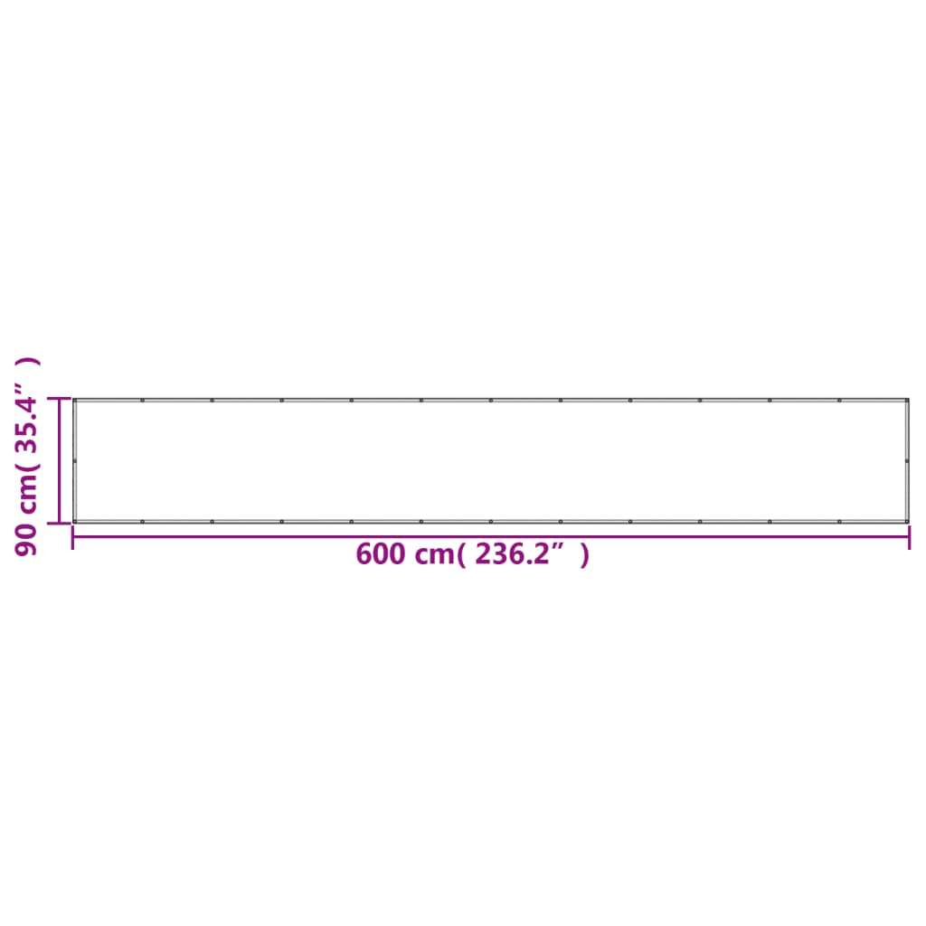 Paravento da Balcone Sabbia 90x600 cm 100% Poliestere Oxford | homemem39