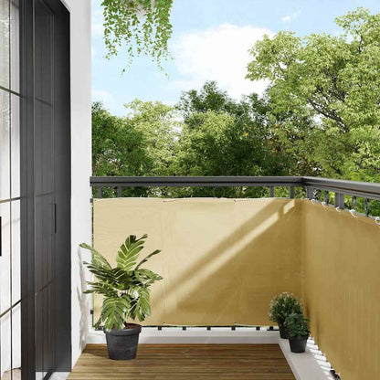 Paravento da Balcone Sabbia 90x800 cm 100% Poliestere Oxford
