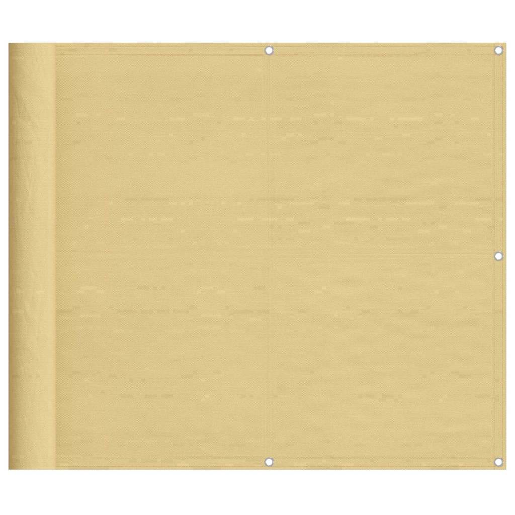 Paravento da Balcone Sabbia 90x800 cm 100% Poliestere Oxford