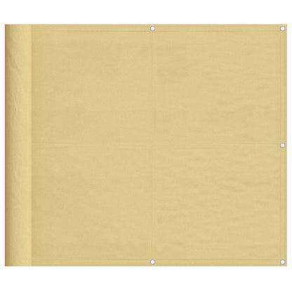 Paravento da Balcone Sabbia 90x800 cm 100% Poliestere Oxford