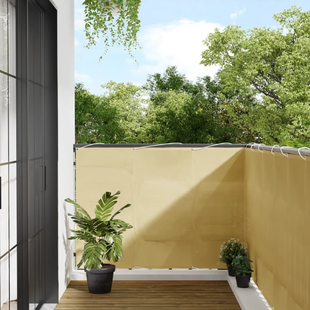 Paravento da Balcone Sabbia 120x400 cm 100% Poliestere Oxford | homemem39