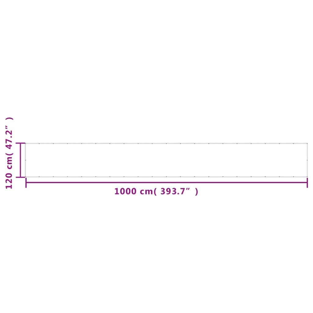 Paravento da Balcone Sabbia 120x1000 cm 100% Poliestere Oxford | homemem39