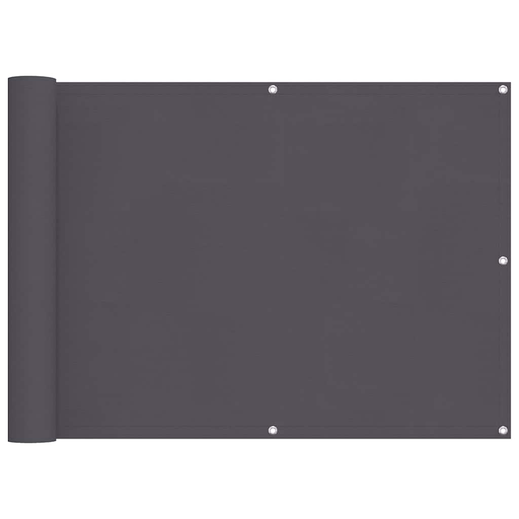 Paravento da Balcone Antracite 75x800 cm 100% Poliestere Oxford | homemem39