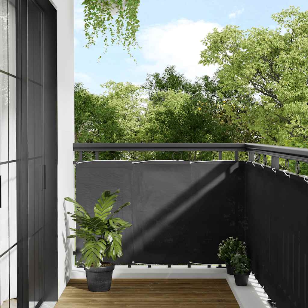 Paravento da Balcone Antracite 90x800 cm 100% Poliestere Oxford | homemem39