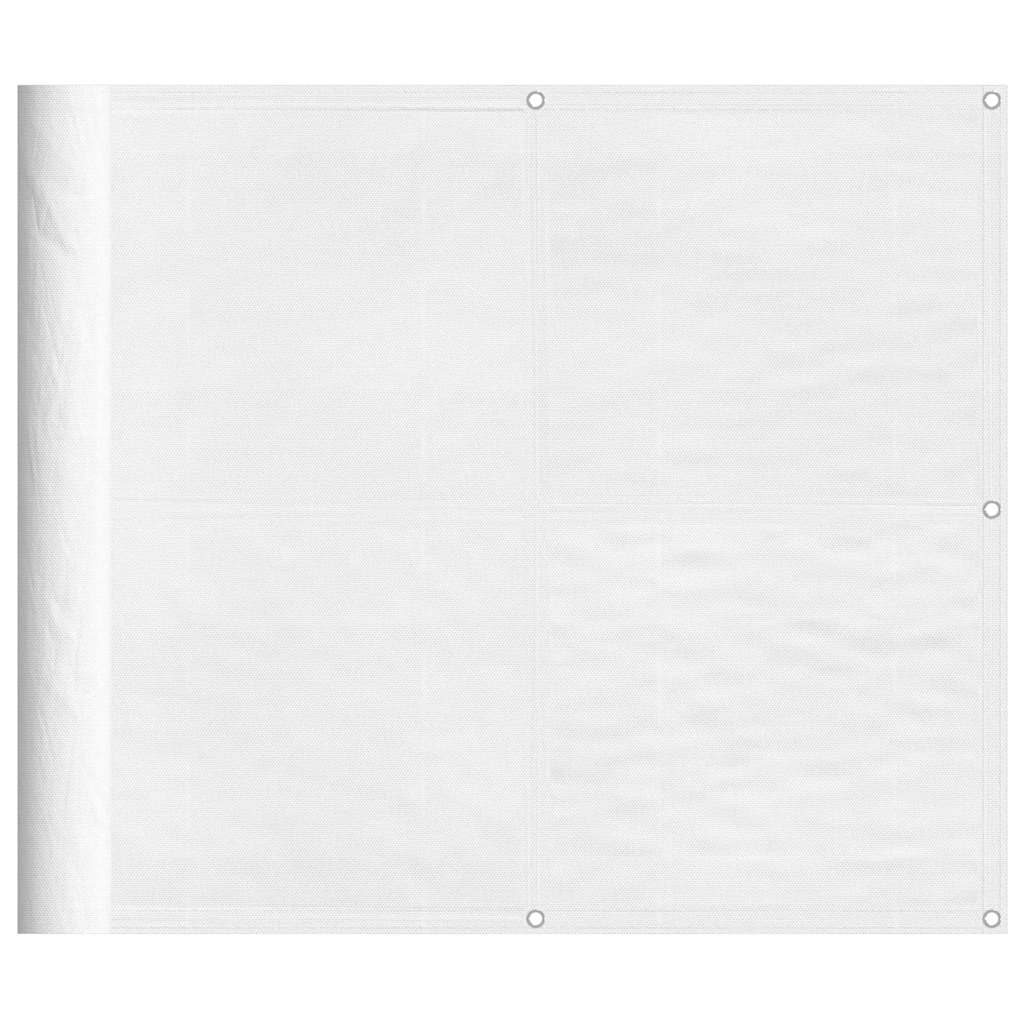 Paravento da Balcone Bianco 90x1000 cm 100% Poliestere Oxford