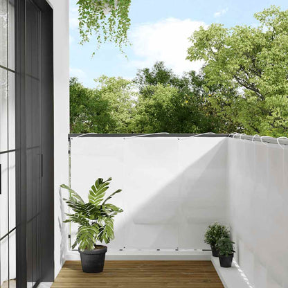 Paravento da Balcone Bianco 120x700 cm 100% Poliestere Oxford | homemem39