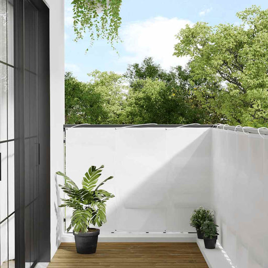 Paravento da Balcone Bianco 120x700 cm 100% Poliestere Oxford | homemem39