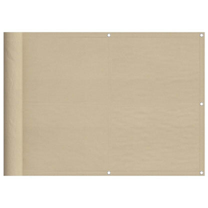 Paravento da Balcone Beige 75x700 cm 100% Poliestere Oxford | homemem39