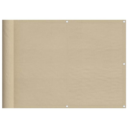 Paravento da Balcone Beige 75x1000 cm 100% Poliestere Oxford | homemem39