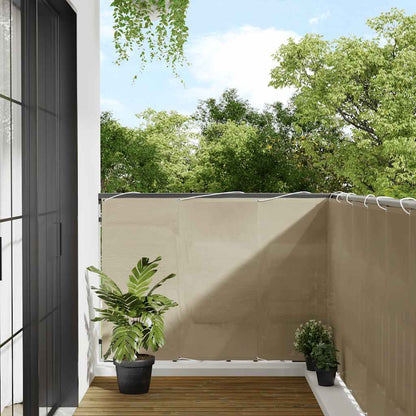 Paravento da Balcone Beige 120x800 cm 100% Poliestere Oxford | homemem39