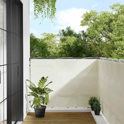 Paravento da Balcone Crema 120x700 cm 100% Poliestere Oxford | homemem39