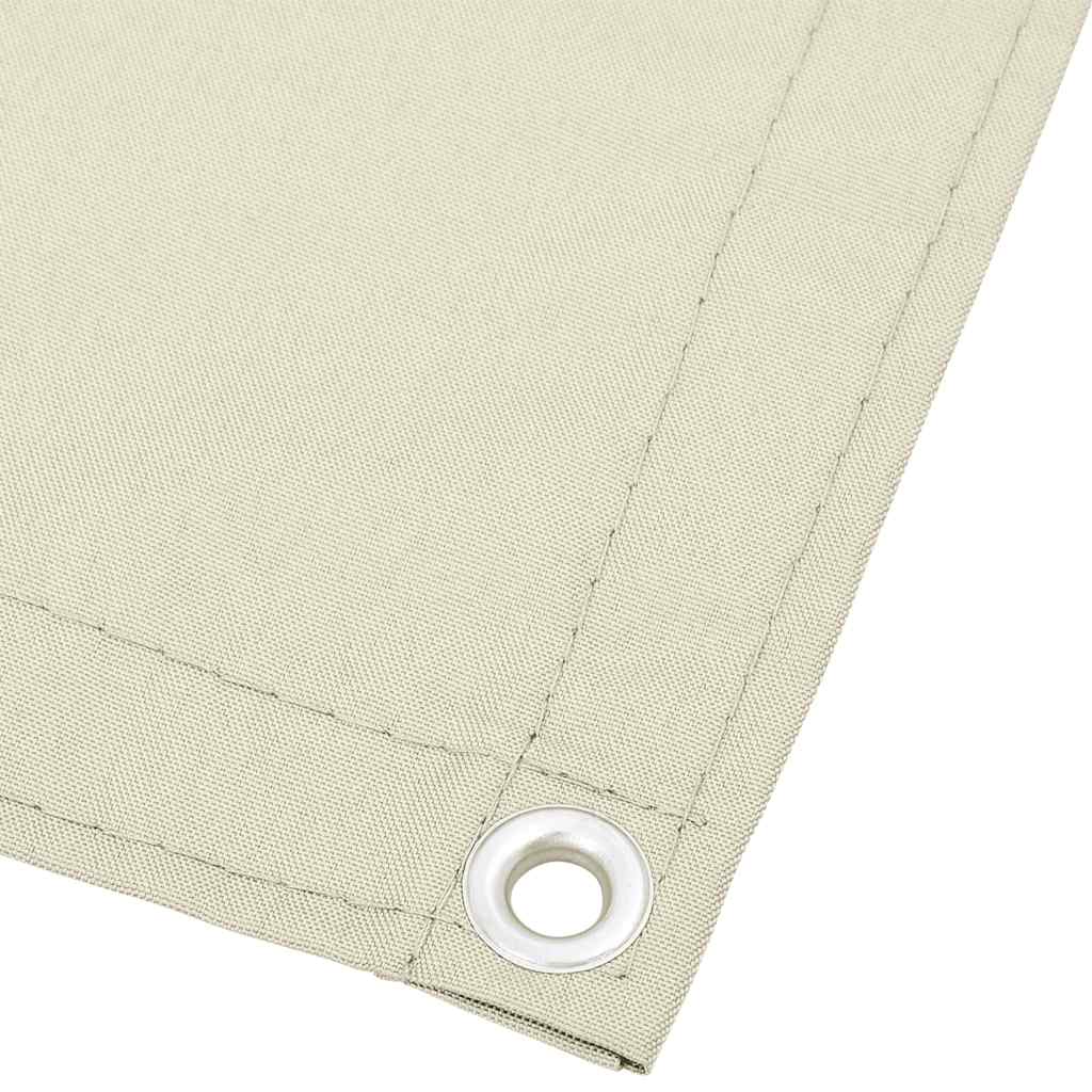 Paravento da Balcone Crema 120x800 cm 100% Poliestere Oxford | homemem39