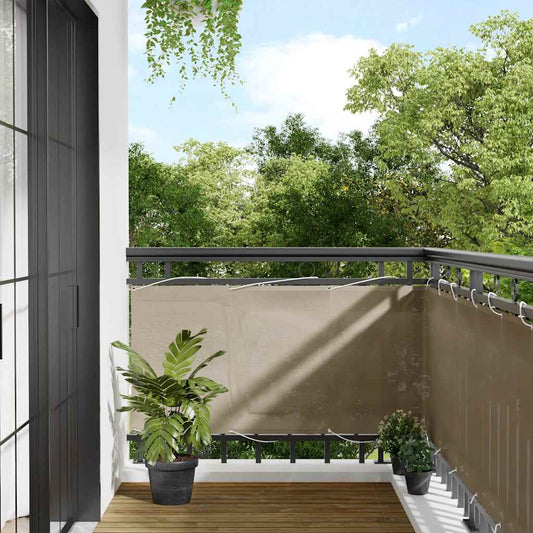 Paravento da Balcone Tortora 75x800 cm 100% Poliestere Oxford | homemem39