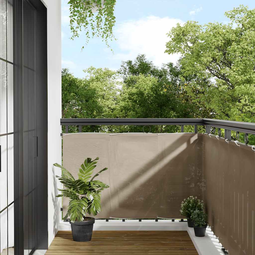 Paravento da Balcone Tortora 90x1000 cm 100% Poliestere Oxford | homemem39