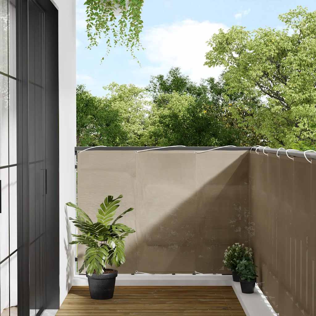Paravento da Balcone Tortora 120x800 cm 100% Poliestere Oxford | homemem39