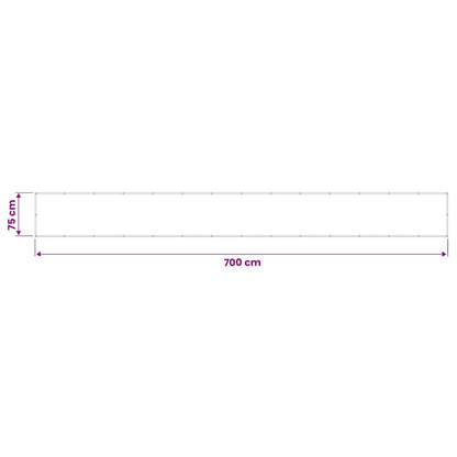Paravento Balcone Verde Scuro 75x700 cm 100% Poliestere Oxford | homemem39