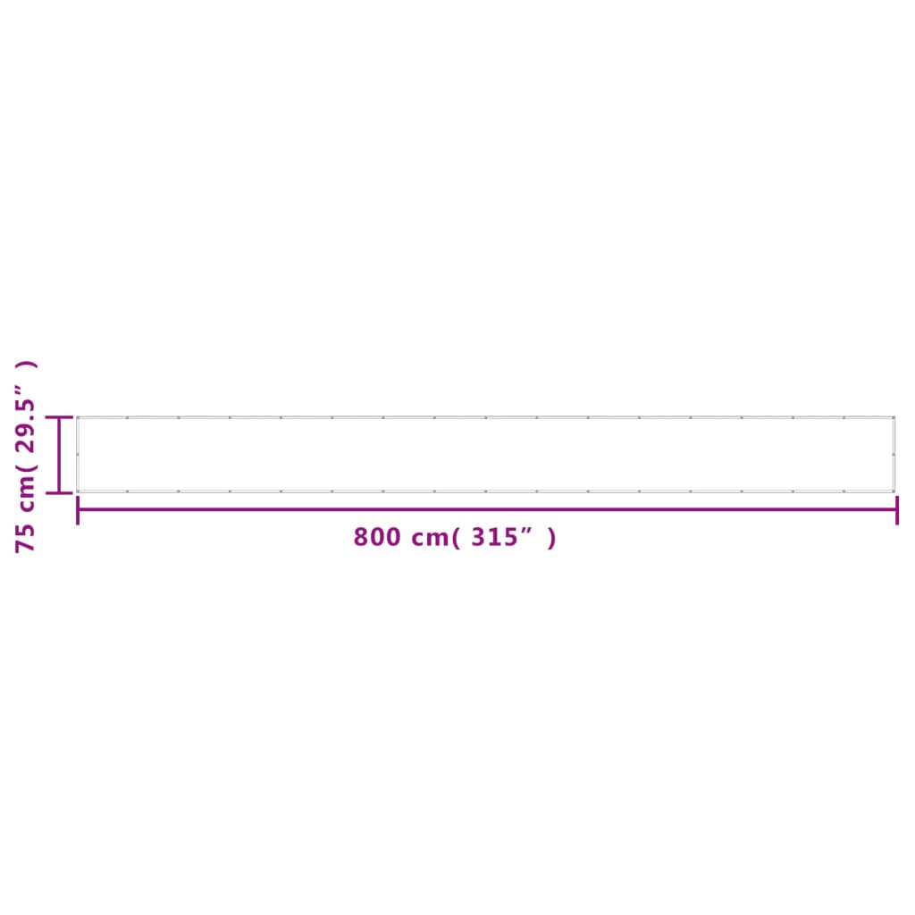 Paravento Balcone Verde Scuro 75x800 cm 100% Poliestere Oxford | homemem39