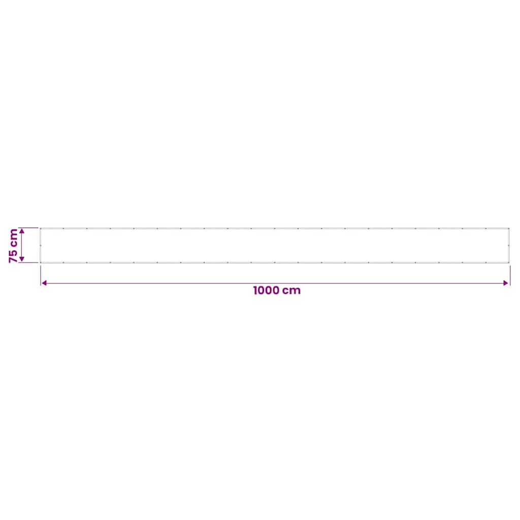 Paravento Balcone Verde Scuro 75x1000 cm 100% Poliestere Oxford | homemem39