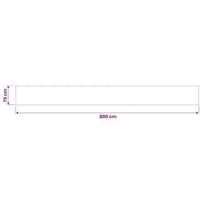 Paravento da Balcone Blu 75x800 cm 100% Poliestere Oxford | homemem39
