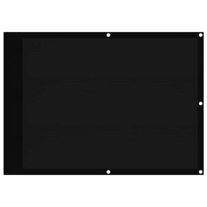 Paravento da Balcone Nero 75x700 cm 100% Poliestere Oxford