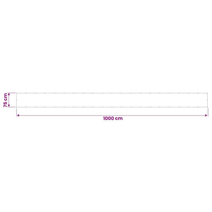 Paravento da Balcone Nero 75x1000 cm 100% Poliestere Oxford | homemem39