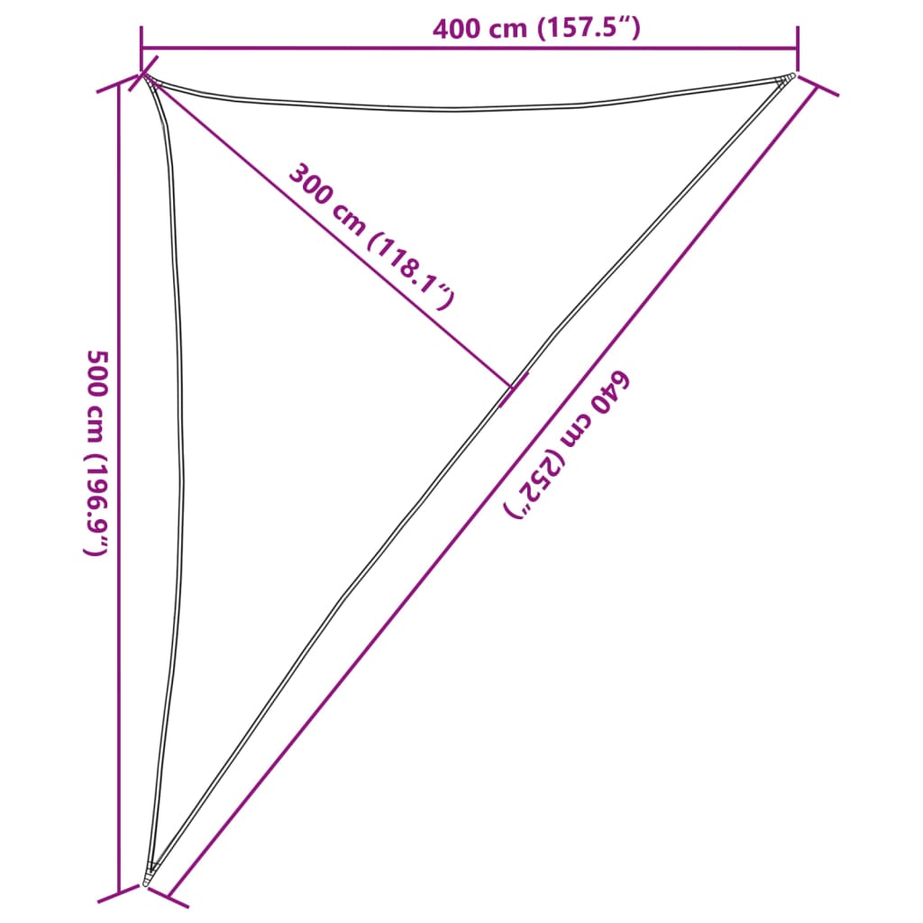 Vela Parasole Grigio Chiaro 4x5x6,4 m 100% Poliestere Oxford | homemem39