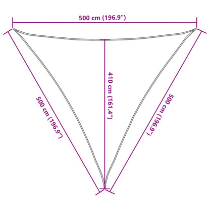 Vela Parasole Sabbia 5x5x5 m 100% Poliestere Oxford | homemem39
