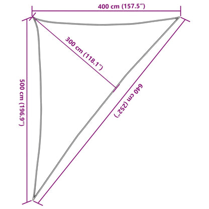 Vela Parasole Sabbia 4x5x6,4 m 100% Poliestere Oxford