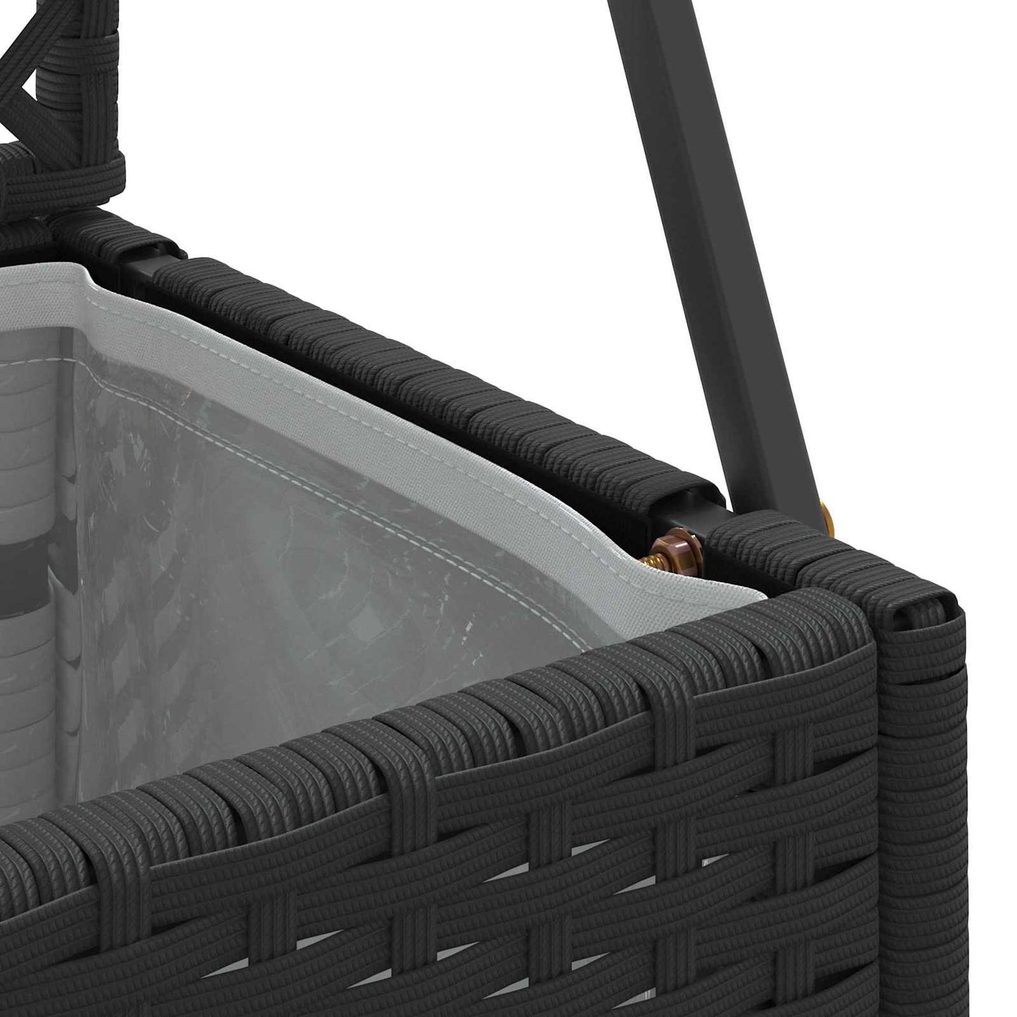 Vaso da giardino Nero 70 x 30 x 135 cm Metallo