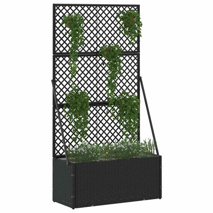 Vaso da giardino Nero 70 x 30 x 135 cm Metallo
