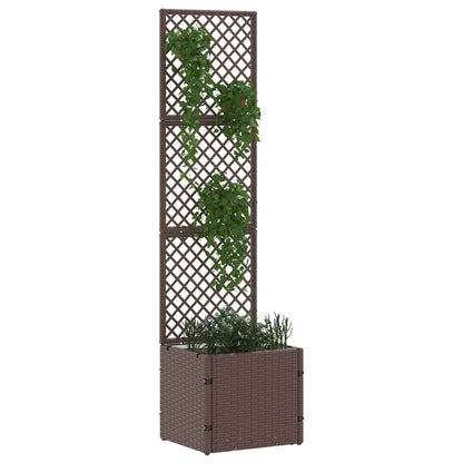 Vaso da giardino Marrone 35 x 30 x 135 cm Metallo