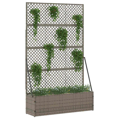 Vaso da giardino Grigio 105 x 30 x 170 cm Metallo