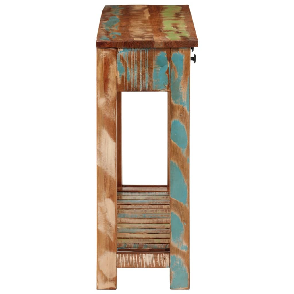 Tavolo Consolle 110x30x76 cm in Legno Massello Riciclato - homemem39
